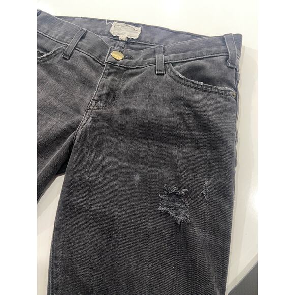 Current/Elliot Women's Cropped Skinny Jeans size 26 Night Wash Distressed - Picture 9 of 10